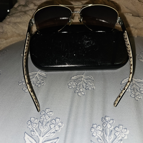 Coach Gold Frame Aviator Sunglasses - Picture 8 of 8